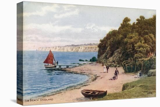 The Beach, Studland-Alfred Robert Quinton-Stretched Canvas