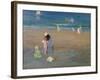 The Beach, Trouville-Emmanuel Phillips Fox-Framed Giclee Print