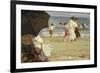 The Beach Umbrella-Edward Henry Potthast-Framed Giclee Print