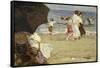 The Beach Umbrella-Edward Henry Potthast-Framed Stretched Canvas