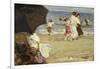 The Beach Umbrella-Edward Henry Potthast-Framed Giclee Print