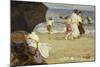 The Beach Umbrella-Edward Henry Potthast-Mounted Giclee Print