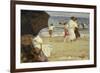 The Beach Umbrella-Edward Henry Potthast-Framed Giclee Print