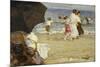 The Beach Umbrella-Edward Henry Potthast-Mounted Giclee Print