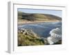 The Beach with Surfers at Woolacombe, Devon, England, United Kingdom, Europe-Ethel Davies-Framed Photographic Print