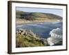 The Beach with Surfers at Woolacombe, Devon, England, United Kingdom, Europe-Ethel Davies-Framed Photographic Print