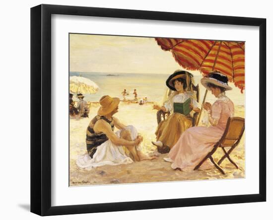 The Beach-Alfred Victor Fournier-Framed Giclee Print