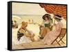 The Beach-Alfred Victor Fournier-Framed Stretched Canvas