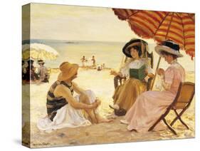 The Beach-Alfred Victor Fournier-Stretched Canvas