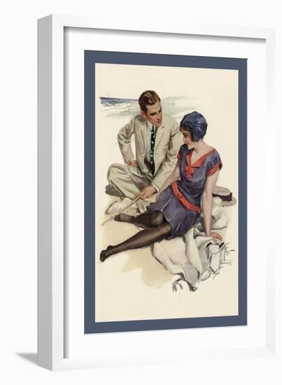 The Beach-Harrison Fisher-Framed Art Print