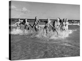 The Beachcomber Girls Who Work Night Clubs are Hanging Out at Beach in the Daytime-Allan Grant-Stretched Canvas