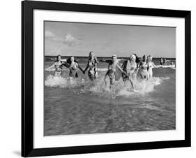 The Beachcomber Girls Who Work Night Clubs are Hanging Out at Beach in the Daytime-Allan Grant-Framed Photographic Print