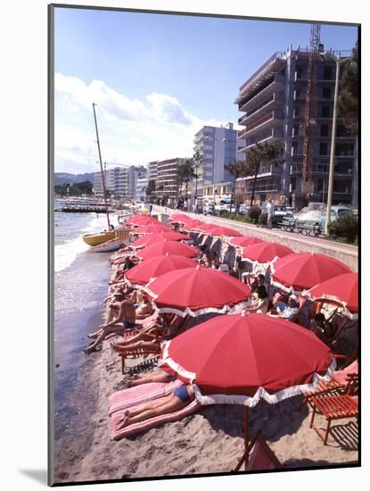 The Beachfront at Esterel Plage in Juan Les Pins on the French Riviera, France-Ralph Crane-Mounted Photographic Print