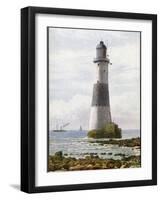 The Beachy Head Lighthouse Stands on Rocks Offshore Below the Celebrated Cliffs-null-Framed Photographic Print