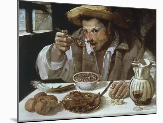 The Bean Eater, 1583-1585-Annibale Carracci-Mounted Giclee Print