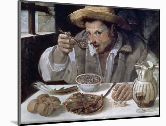 The Bean Eater, 1584-85-Annibale Carracci-Mounted Giclee Print