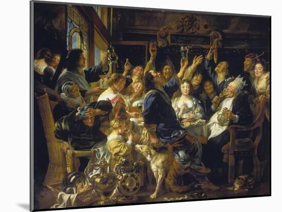 The Bean Feast, about 1640/45-Jacob Jordaens-Mounted Giclee Print