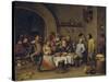 The Bean King (The Feast of the Bean Kin)-David Teniers the Younger-Stretched Canvas