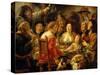 The Bean King (The King Drinks)-Jacob Jordaens-Stretched Canvas