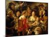 The Bean King (The King Drinks)-Jacob Jordaens-Mounted Giclee Print