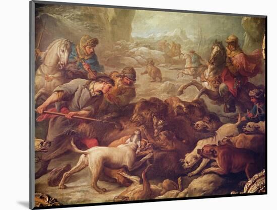 The Bear Hunt-Carle van Loo-Mounted Giclee Print