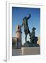 The Bear Trainer, Statue of Louis Botinelly at Front of Church of St Laurent-null-Framed Giclee Print