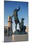 The Bear Trainer, Statue of Louis Botinelly at Front of Church of St Laurent-null-Mounted Giclee Print