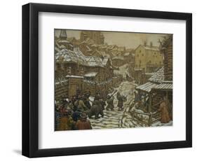 The Bear Trainers, Old Moscow, 1911-Appolinari Mikhaylovich Vasnetsov-Framed Premium Giclee Print