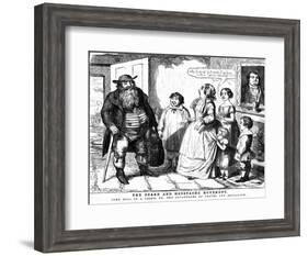 'The Beard and Moustache Movement', 1854-George Cruikshank-Framed Giclee Print