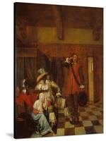 The Bearer of Bad News-Pieter de Hooch-Stretched Canvas