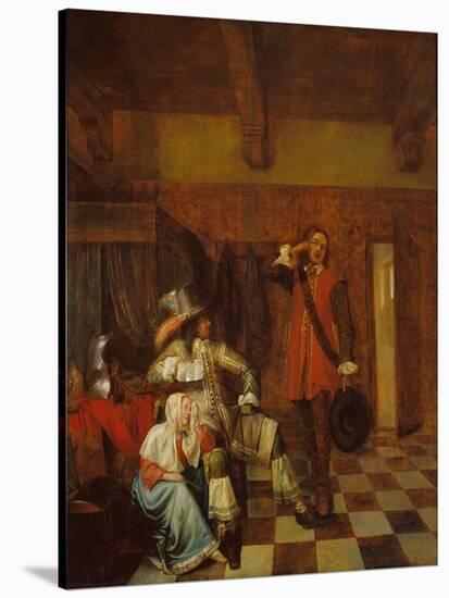 The Bearer of Bad News-Pieter de Hooch-Stretched Canvas