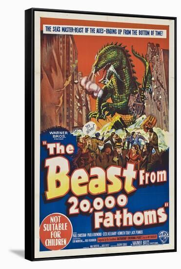 The Beast From 20,000 Fathoms, Australian Movie Poster, 1953-null-Framed Stretched Canvas