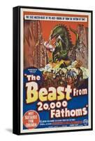 The Beast From 20,000 Fathoms, Australian Movie Poster, 1953-null-Framed Stretched Canvas
