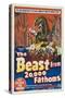 The Beast From 20,000 Fathoms, Australian Movie Poster, 1953-null-Stretched Canvas