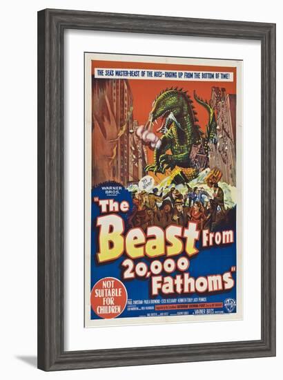 The Beast From 20,000 Fathoms, Australian Movie Poster, 1953-null-Framed Art Print