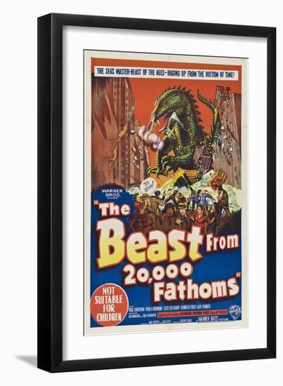 The Beast From 20,000 Fathoms, Australian Movie Poster, 1953-null-Framed Art Print