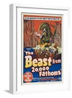 The Beast From 20,000 Fathoms, Australian Movie Poster, 1953-null-Framed Art Print