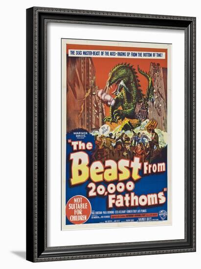 The Beast From 20,000 Fathoms, Australian Movie Poster, 1953-null-Framed Art Print