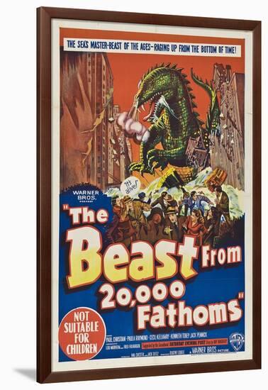 The Beast From 20,000 Fathoms, Australian Movie Poster, 1953-null-Framed Art Print