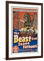 The Beast From 20,000 Fathoms, Australian Movie Poster, 1953-null-Framed Art Print