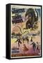 The Beast From 20,000 Fathoms, Belgian Movie Poster, 1953-null-Framed Stretched Canvas