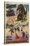 The Beast From 20,000 Fathoms, Belgian Movie Poster, 1953-null-Stretched Canvas