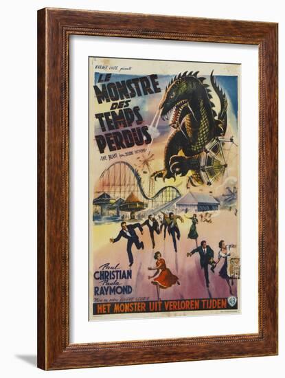 The Beast From 20,000 Fathoms, Belgian Movie Poster, 1953-null-Framed Art Print