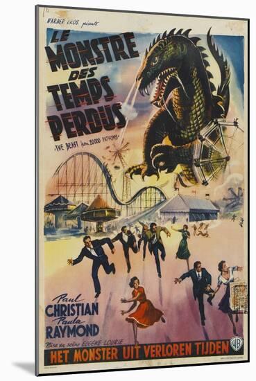 The Beast From 20,000 Fathoms, Belgian Movie Poster, 1953-null-Mounted Art Print