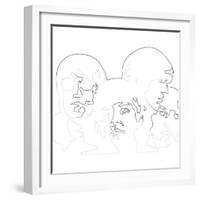 The Beatles Line Drawing II-Logan Huxley-Framed Art Print