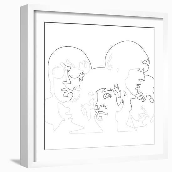 The Beatles Line Drawing II-Logan Huxley-Framed Art Print