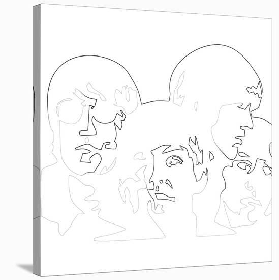 The Beatles Line Drawing II-Logan Huxley-Stretched Canvas