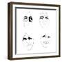 The Beatles Line Drawing-Logan Huxley-Framed Art Print