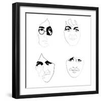 The Beatles Line Drawing-Logan Huxley-Framed Art Print