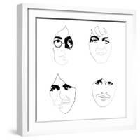 The Beatles Line Drawing-Logan Huxley-Framed Art Print